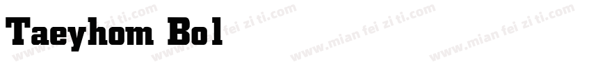 Taeyhom Bold字体转换